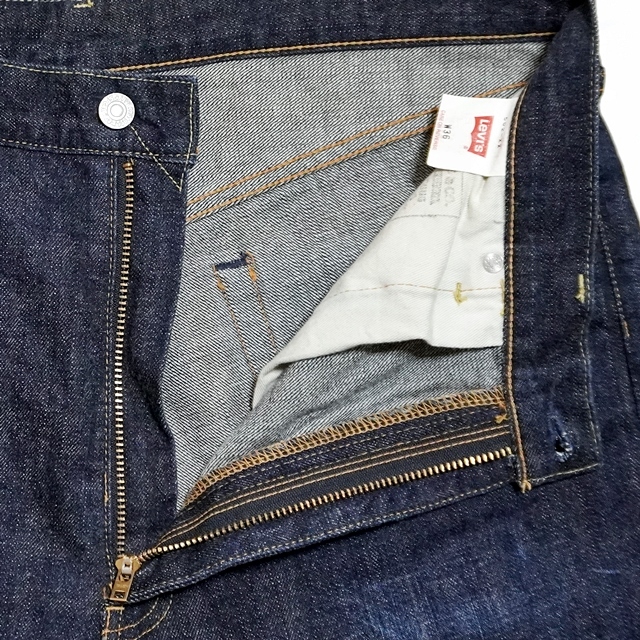 即決★Levi's★メンズW36≒90㎝ リーバイス502XX ビンテージ復刻ジーンズ 希少 濃紺 赤耳 BIGE セルビッチ ダメージ加工 ジーンズ 日本製_画像6