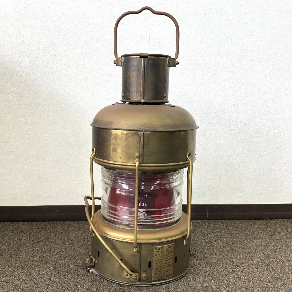 . light ( oil for ) day boat type no. 3 number / Japan boat light / 1972 year made / for ship / oil lamp / light oil / kerosene / Vintage / retro / box attaching / present condition goods 