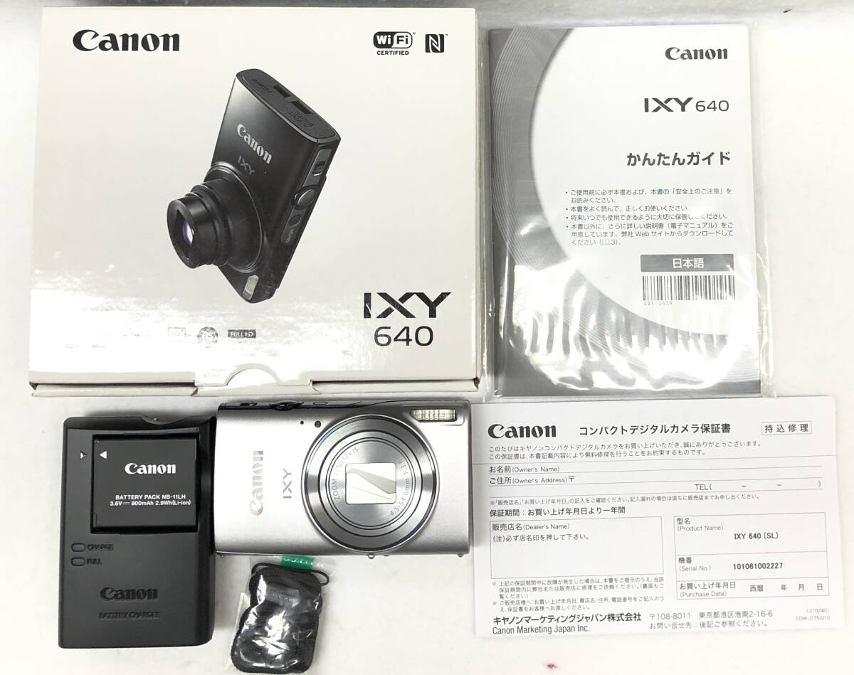 1円スタート 美品 Canon キャノン IXY 640 /4.5-54.0mm 1:3.6-7.0 コンパクトデジタルカメラ 通電OK_画像1