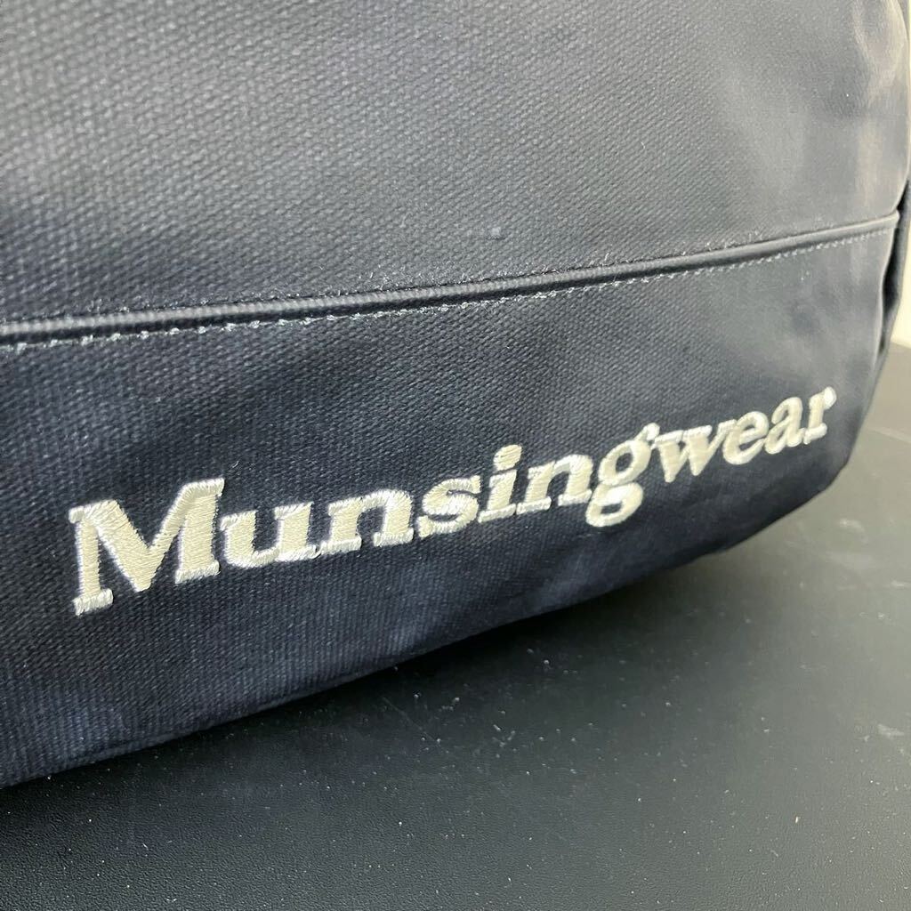 ●美品【ゴルフ】Munsingwear マンシングウェア 2WAY ボストンバッグ/コーティングキャンバス/トラベル/スポーツ/旅行/ネイビーの画像2