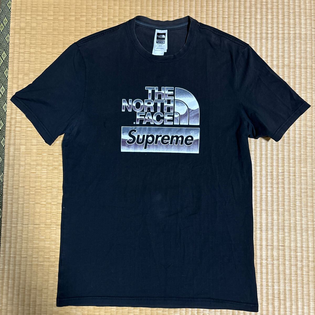 Supreme x THE NORTH FACE コラボ バクプリ入り box logo Tシャツ 黒XL レア Tee ノースフェイス_画像1