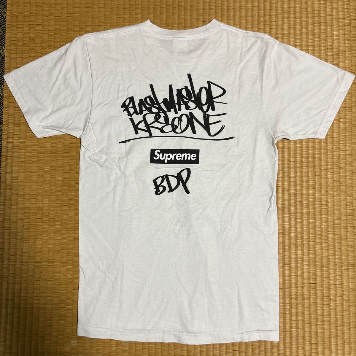 Supreme x KRS ONE コラボ バクプリ入り box logo Tシャツ 白M レア Tee ヒップホップの画像1