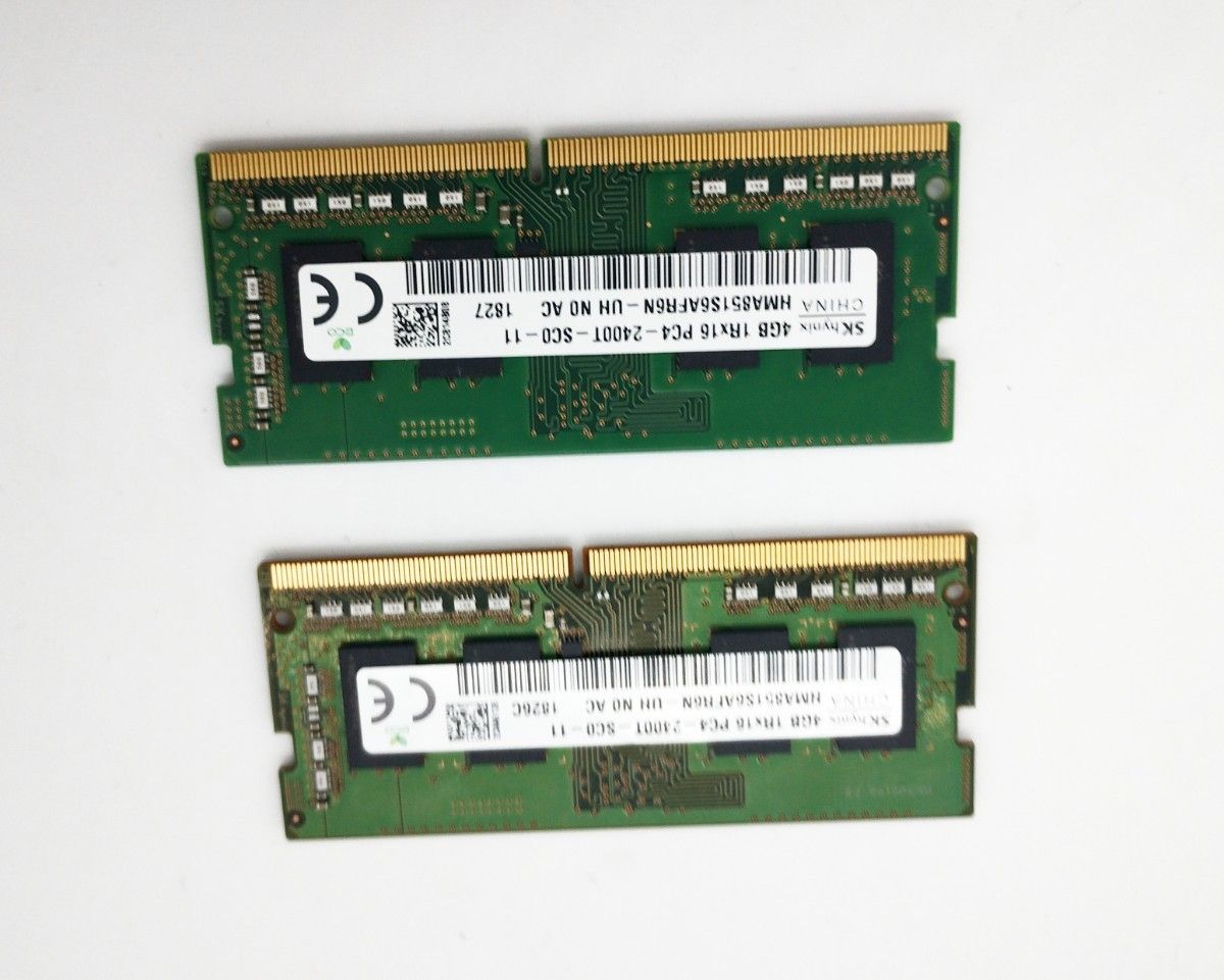 SKhynix ノートPC用 メモリ PC4-2400T１Ｒ16 4G　8G(4G2枚)  ノートPC用 SKhynix メモリ