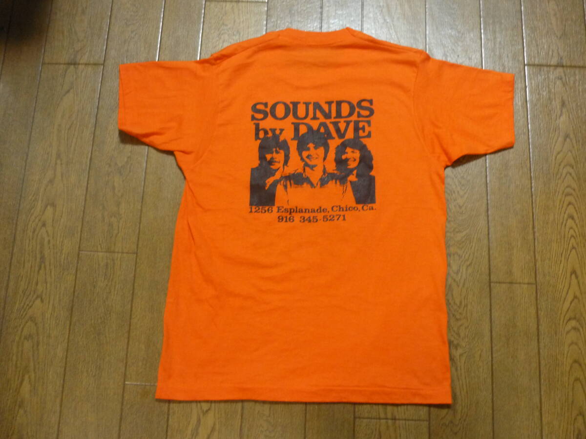 80c　USA製　ヴィンテージ　SCREEN STARS　半袖　Tシャツ　SOUND OF DAVE　オーディオ製品　企業物　サイズL_画像2