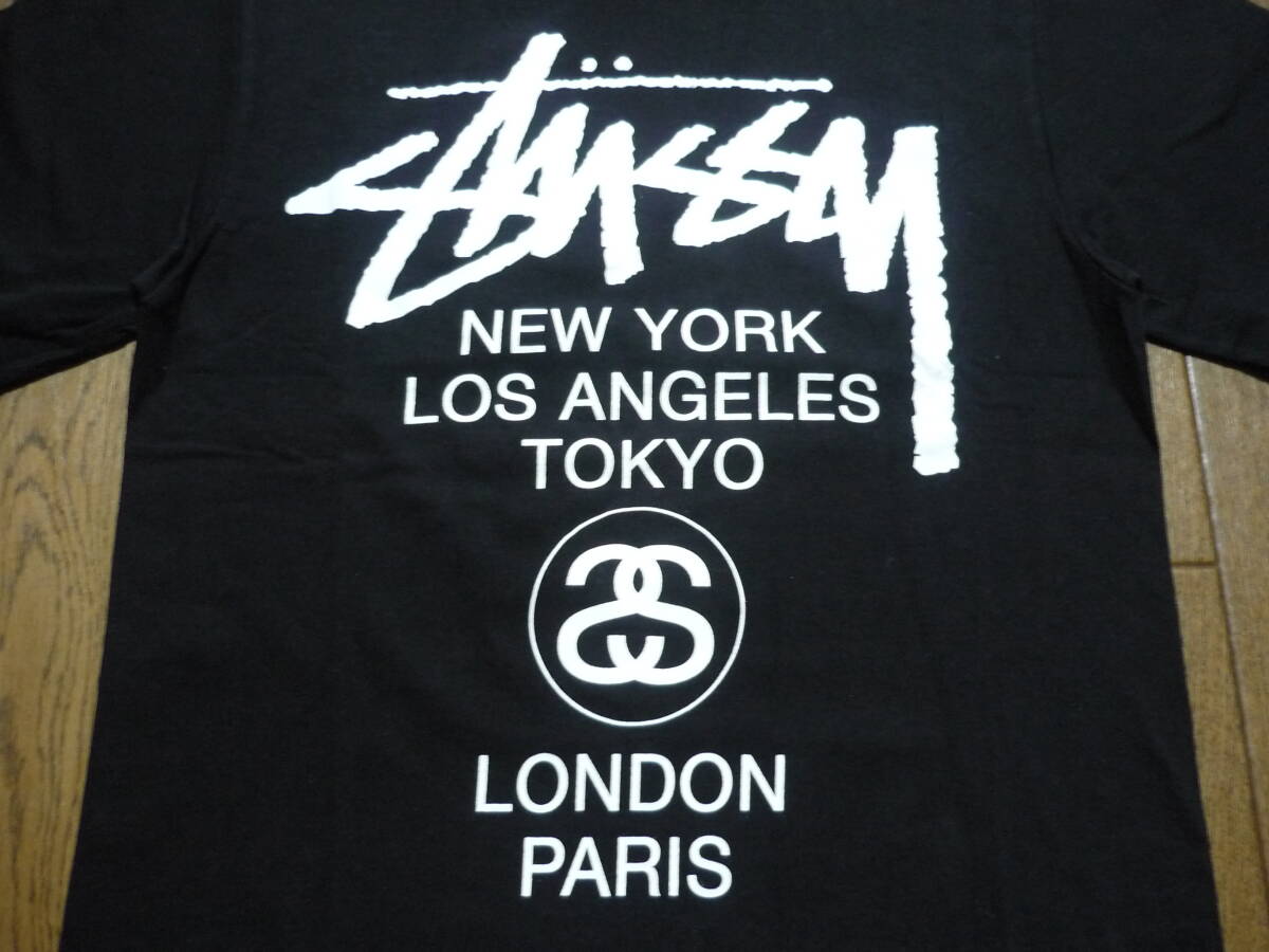 STUSSY　ステューシー　半袖　Tシャツ　ワールドツアー　ブラック　サイズS_画像3