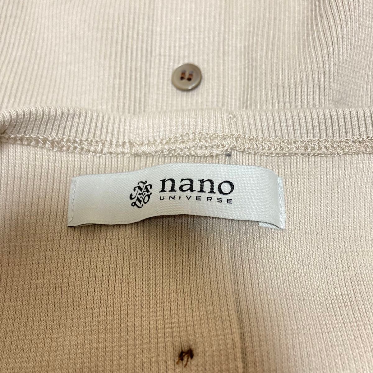 ナノユニバース NANO universe テレコ×プリーツ スカートワンピース ノースリーブ ドッキング フェニミン