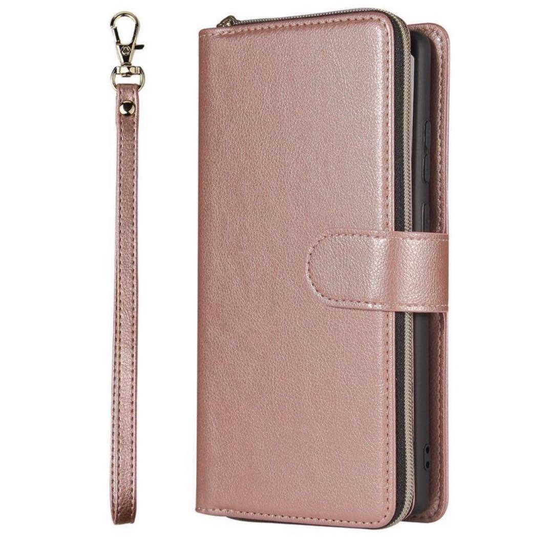 iPhone12 ProMax スマホケース ピンク 手帳型 お財布 カード収納の画像3