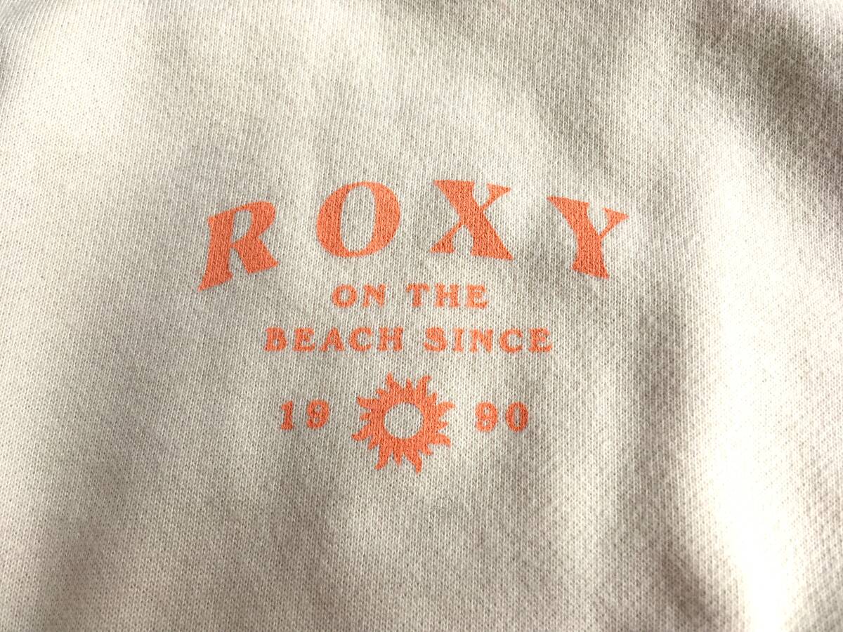 ロキシー ROXY 薄手トレーナー ベージュ M バックロゴの画像3