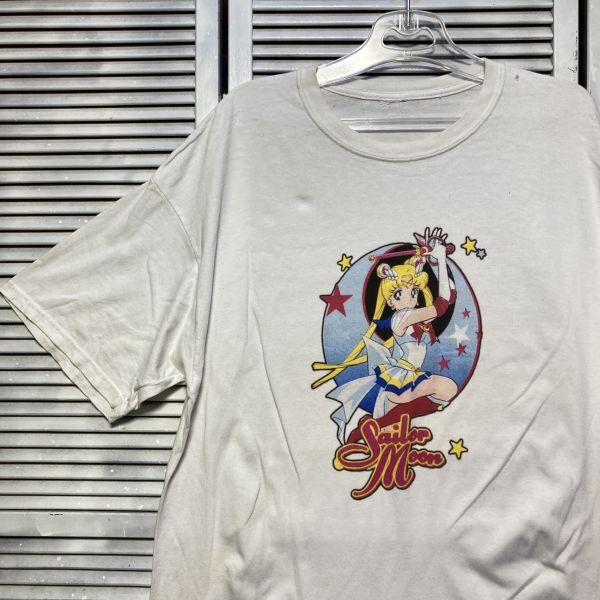 1スタ 最落無し AEiE セーラームーン 昭和 レトロ アニメ キャラ Tシャツ 白 90s 00s Y2K VINTAGE ビンテージ 古着 卸 転売の画像1