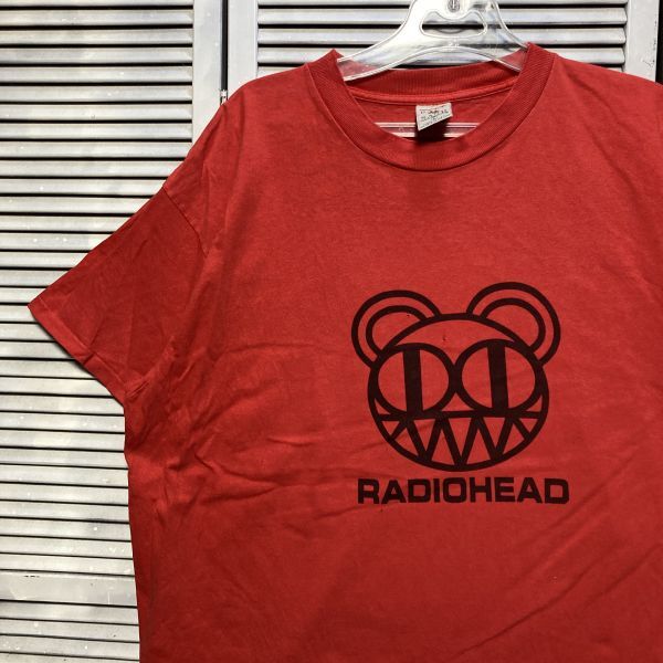 1スタ 最落無し AEOB レディオヘッド RADIO HEAD バンド Tシャツ 赤 90s 00s Y2K VINTAGE ビンテージ 古着 卸 転売_画像1