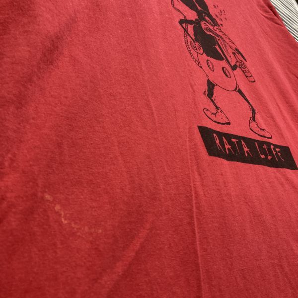 1スタ 最落無し AENK ミッキーラット ラットアライフ セディショナリーズ Tシャツ 赤 90s 00s Y2K VINTAGE ビンテージ 古着 卸 転売の画像3
