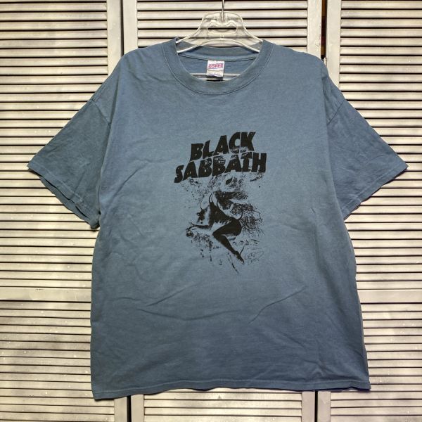 1スタ 最落無し AEOK ブラックサバス BLACK SABBATH バンド Tシャツ 水色 90s 00s Y2K VINTAGE ビンテージ 古着 卸 転売の画像2