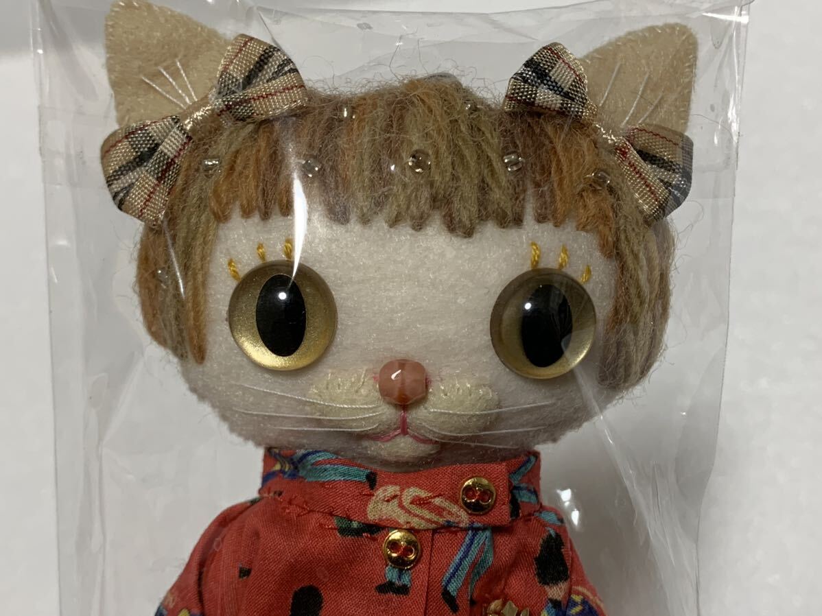 猫キーホルダー・ぬいぐるみ ・ネコ人形 ハンドメイド品 新品未使用 送料220円の画像7