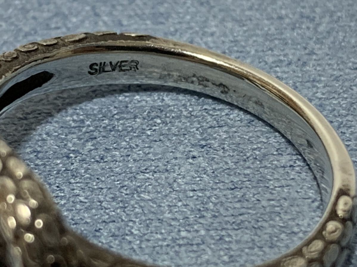 GINNEZU 925 SILVER 幸運を呼ぶ  ヘビリング 蛇 指輪 12〜14号 三越で購入 定価11000円 美品 送料185円の画像8