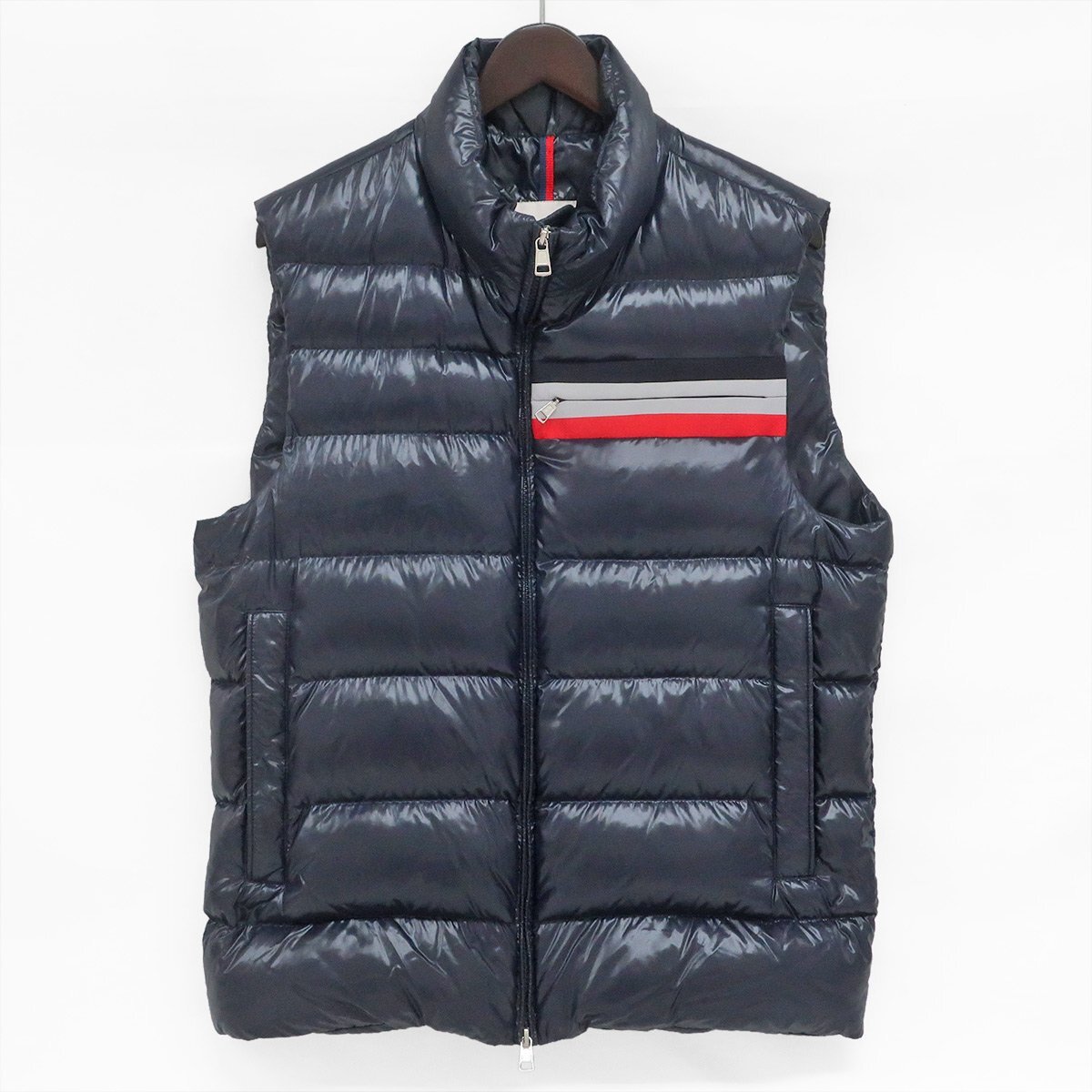 TH29 [送料無料/中古良品] モンクレール MONCLER PARPAILLON GILET ダウンベスト TG3 F20911A58300 C0604 ネイビー_画像2