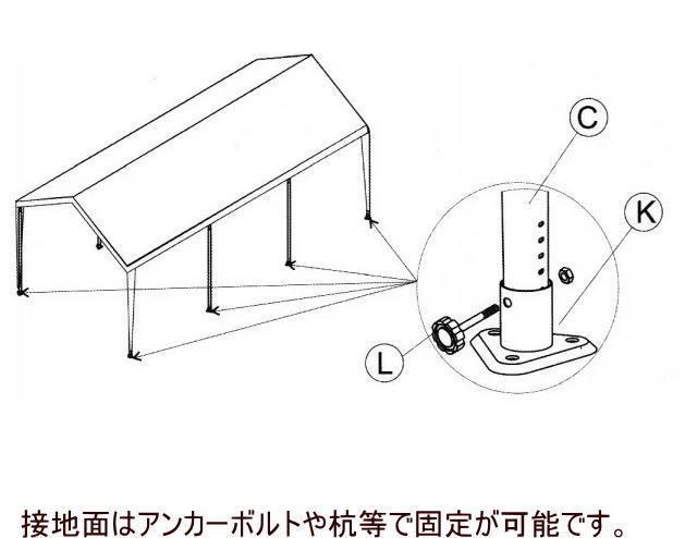 ＼条件付き本州送料無料／大型テントガレージ♪スチールフレームキャノピー!車庫♪バイク収納♪物置♪仮設テント♪イベント♪祭事♪運動会_画像6