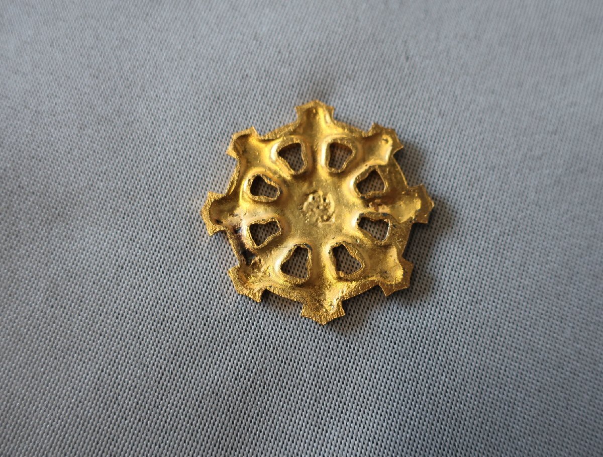 【アウトレット】輪宝 電気鋳造品 金メッキ 直径約4.3㎝ K-1141の画像5