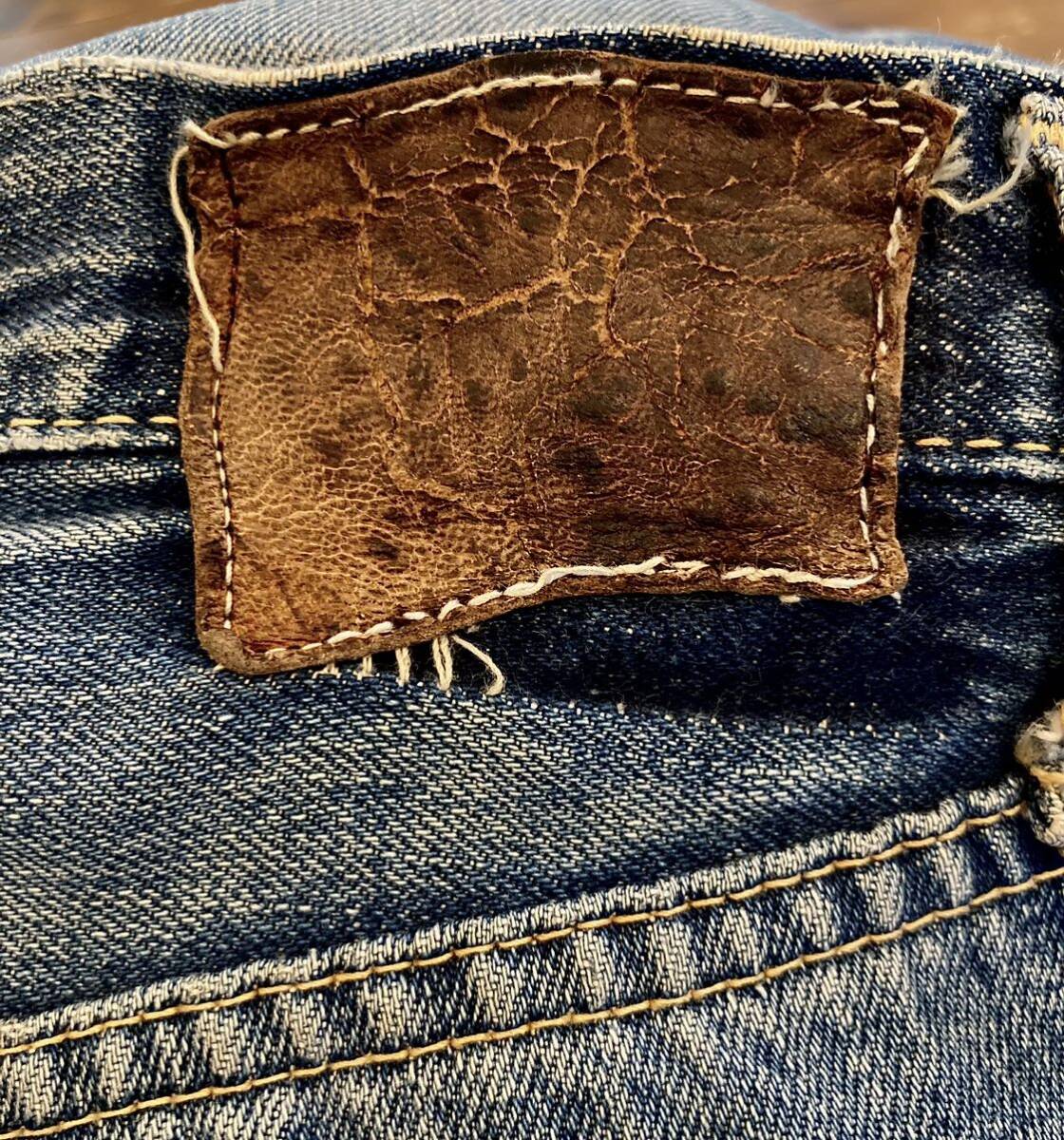 SPECIAL VINTAGE 当時物 リーバイス LEVI’S 501XX 53年製 40s 50s 革パッチ 両面 オリジナル ヴィンテージ デニム ジーンズ W78cm W33_画像3