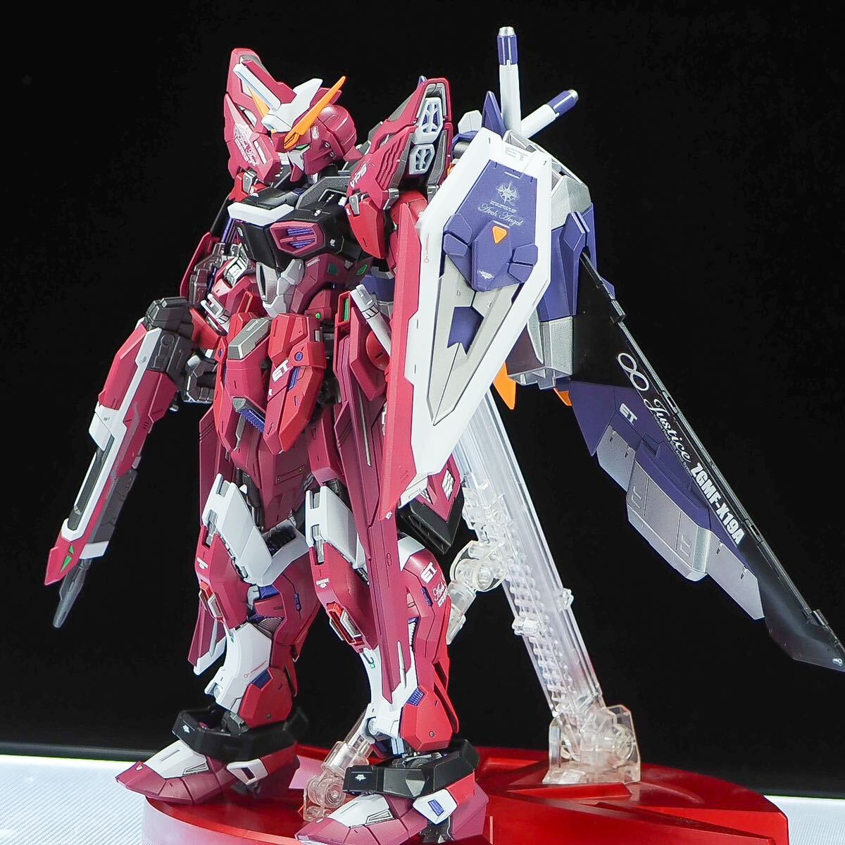 MGEX ストライクフリーダムガンダム　mg インフィニットジャスティス　hgce ガンプラ　全塗装　完成品　1円スタート　一円スタート　_画像7