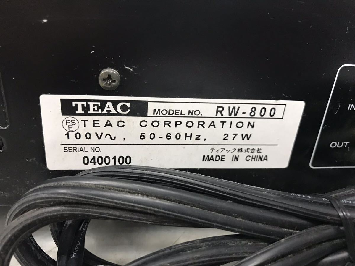 TEAC CDレコーダー RW-800 ジャンク（140s）