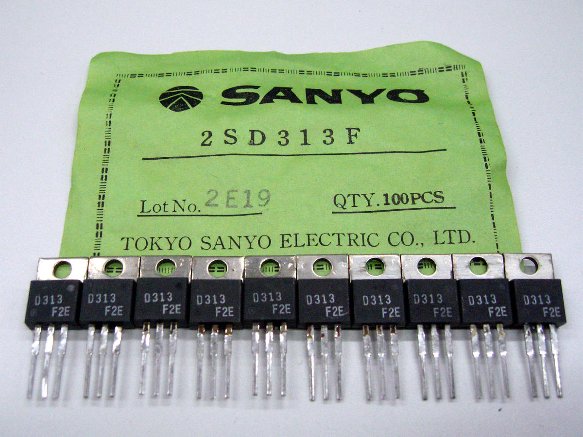 **( tube TR002) Sanyo power transistor 2SD313-F 10 piece set /NOS SANYO Power transistors 10pcs**
