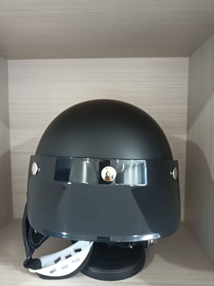 新品！！ レトロ ハーレー ショーティー 風 半帽 半キャップ ヘルメット オーシャンビートル   マット黒  XLサイズの画像3