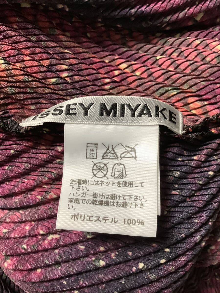 issey miyake イッセイミヤケ 総柄 ノースリーブ プリーツワンピース トップス レディース モード 古着 ミセス の画像3