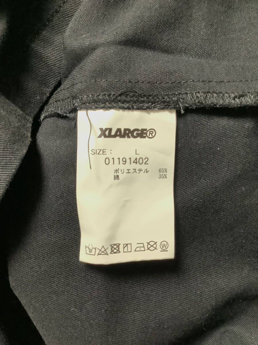 XLARGE エクストララージ　長袖ワークシャツ　ワッペン付き　ブラック　ストリート　スケーター　メンズ　古着　L_画像5