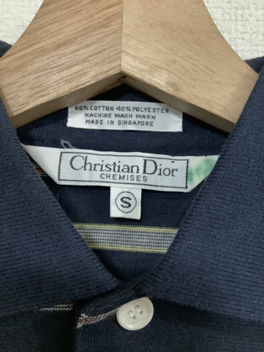 christiandior Christian Dior окантовка рисунок рубашка-поло с коротким рукавом retro Golf одежда высокий бренд мужской б/у одежда S