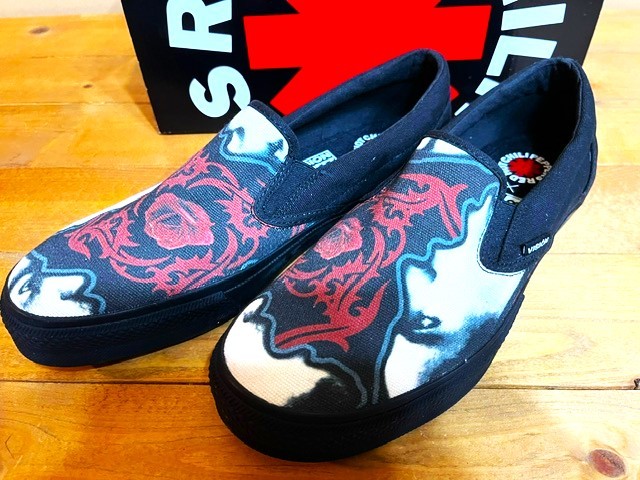 * ultra rare!!* new goods unused dead stock *RED HOT CHILI PEPPERSre Chile ×VISION slip-on shoes *BLOOD SUGAR SEX MAGIC*27.0