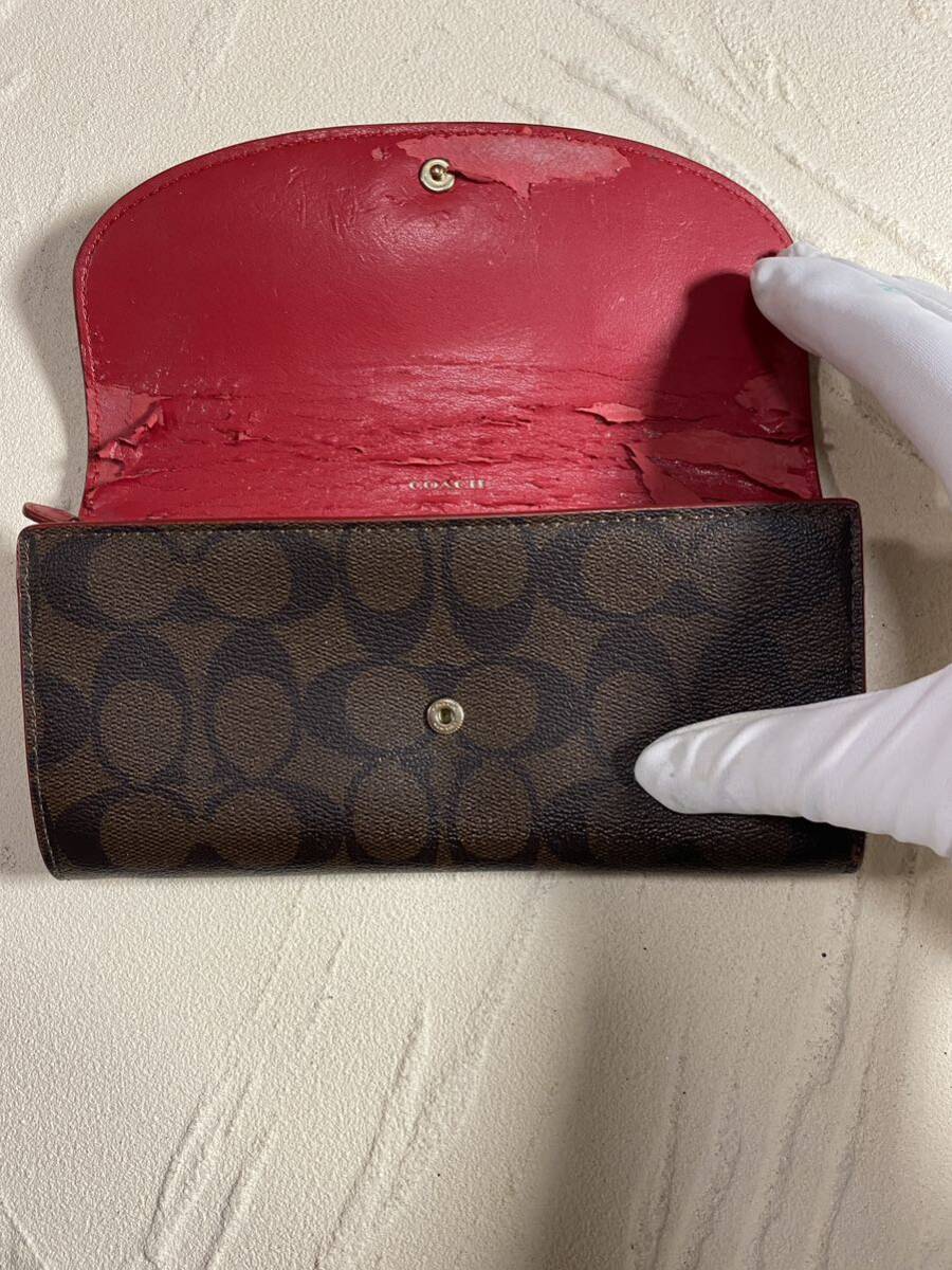 COACH コーチ 長財布エンベロープ シグネチャー 長財布 訳あり COACH コーチ 長財布エンベロープ シグネチャー 長財布 訳あり