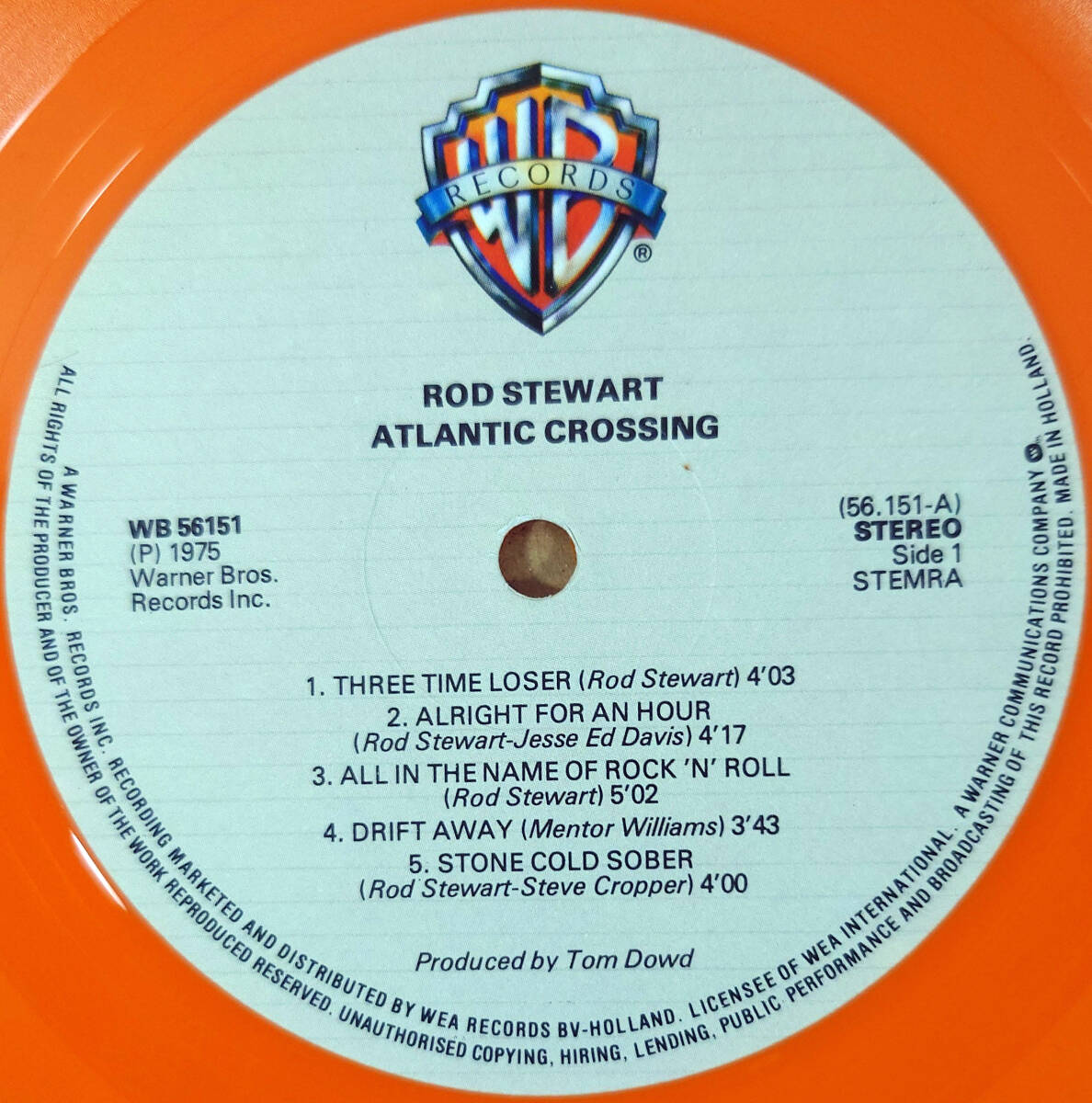 Orange LP Rod Stewart / Atlantic Crossing ロッド スチュワートフェイセス　Faces Booker T. & the M.G.'s_画像6