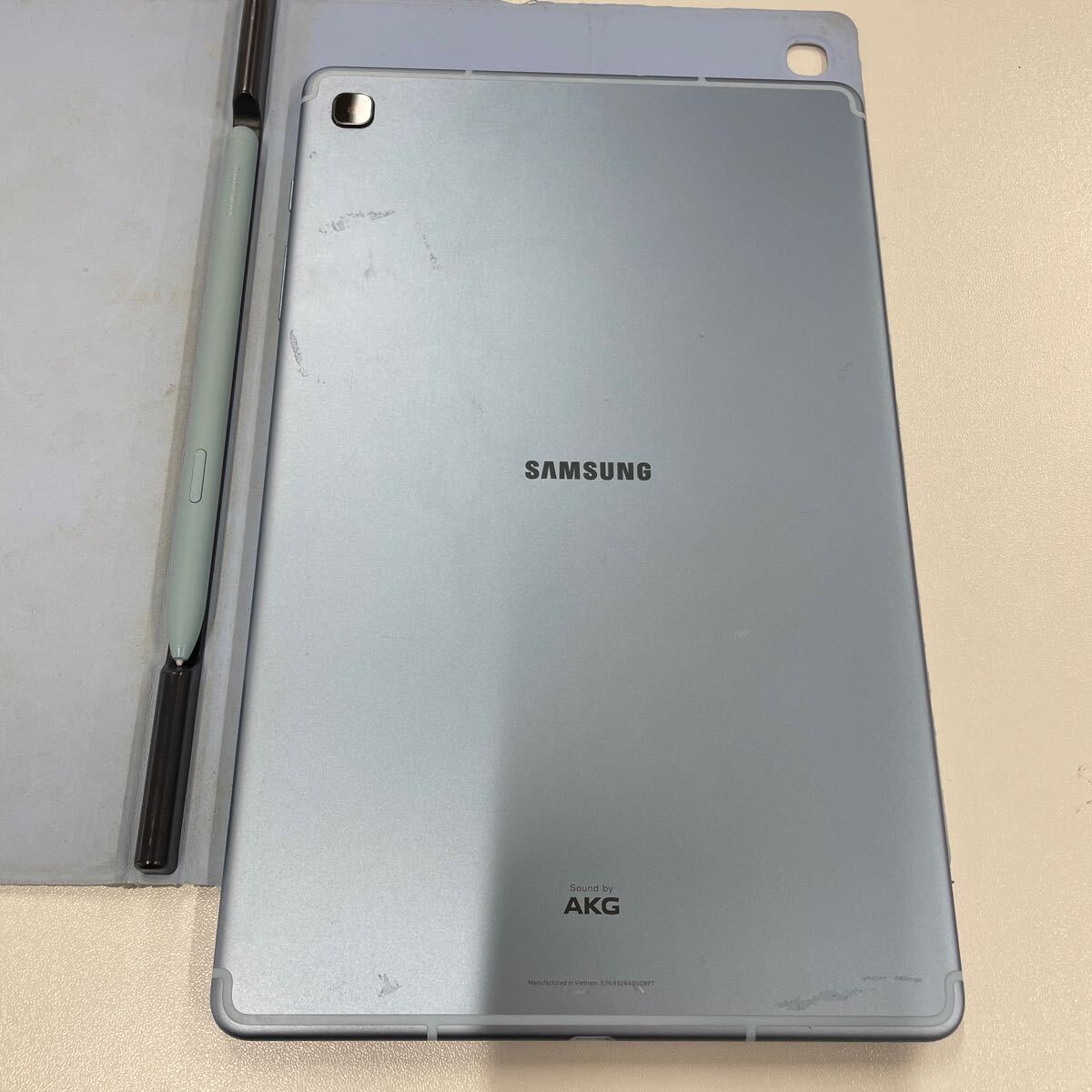 G◎ SAMSUNG Galaxy ギャラクシー Tab S6 Lite SM-P615 Wifi+Cellular 64GB SM-P610NZBAXAR キズ汚れ有りの画像2