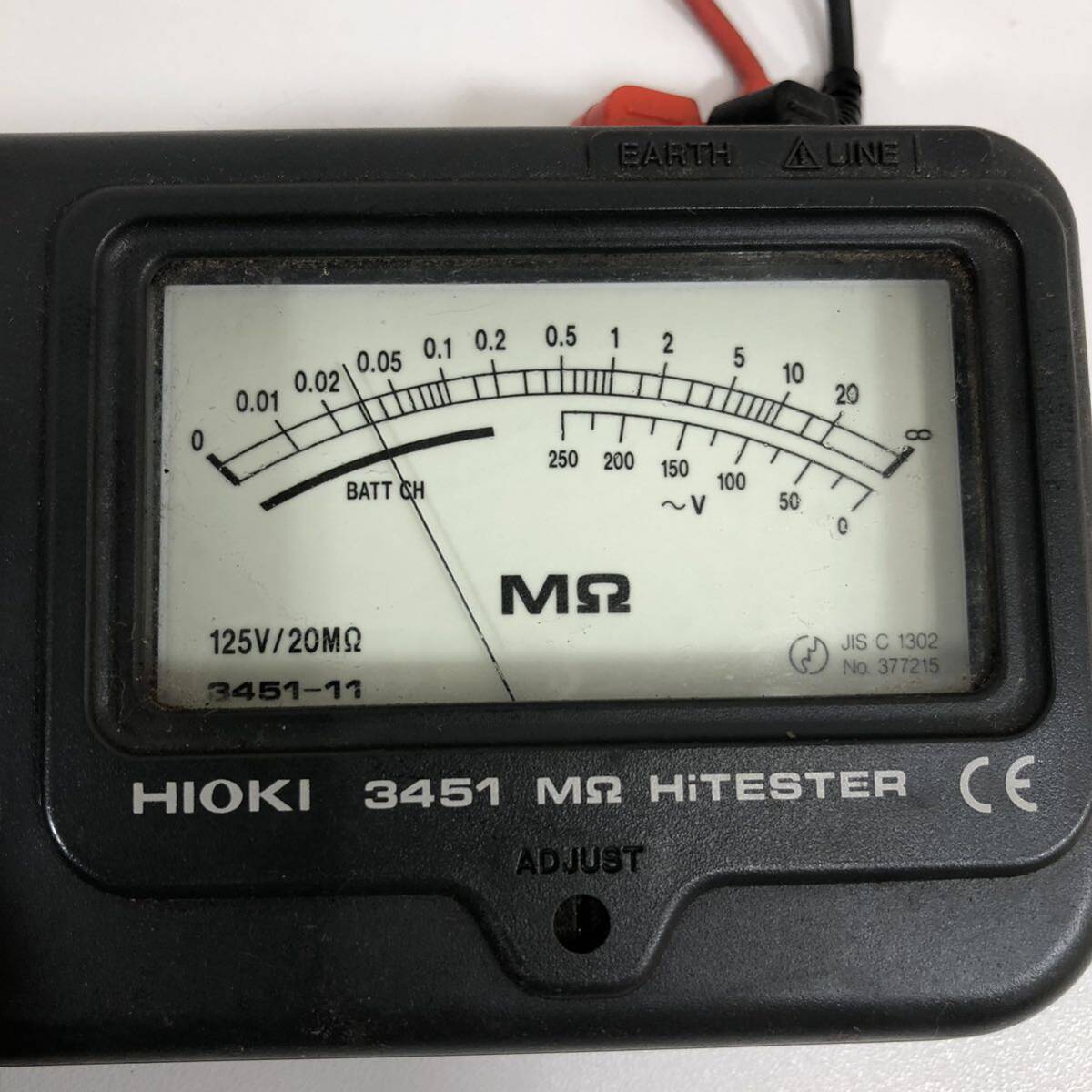 Z※ HIOKI 絶縁抵抗計 メグオーム MΩ ハイテスタ 3451 ハイテスター 日置電機 通電動作未確認 傷 汚れ 有り_画像3