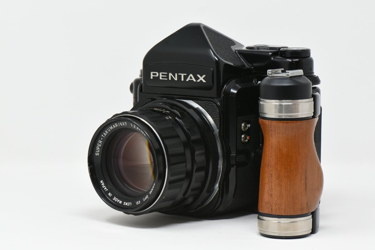 PENTAX 67 Late Model TTL 本体 / SUPER-TAKUMAR 6x7 105mm f2.4 標準レンズ付き ※通電確認済み、現状渡し。_画像2