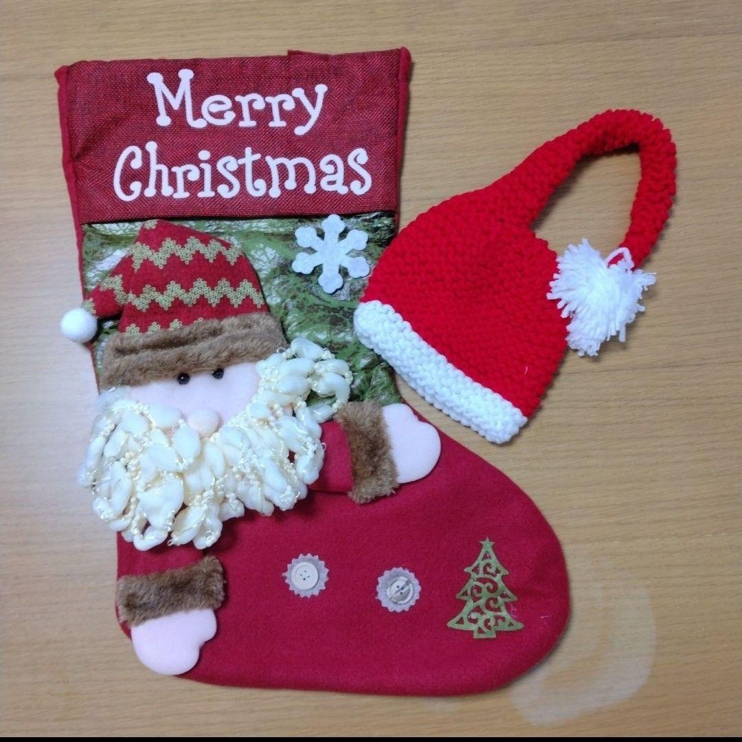 クリスマス靴下&サンタ帽子 ニューボーンフォト