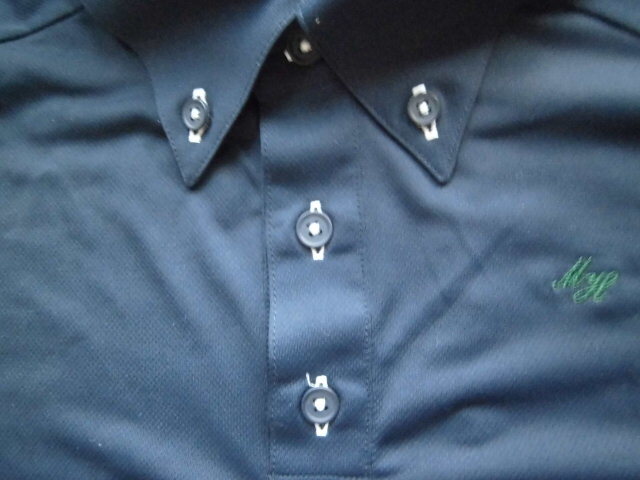 未使用 kano カンコー 速乾 半袖 ボタンダウン ポロシャツ 紺 ネイビー 3L 日本製_画像6