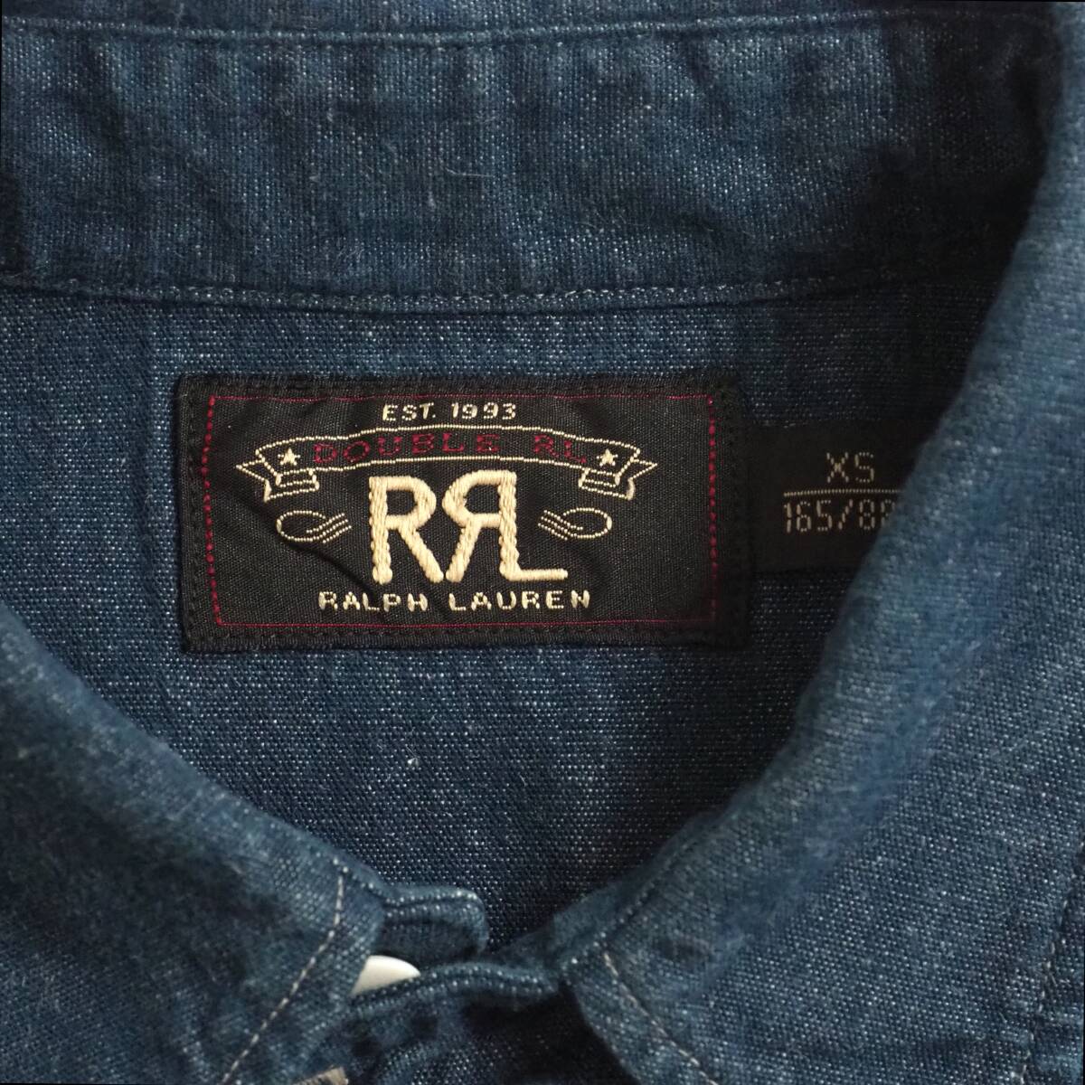 RRL　ダブルアールエル　ウエスタンシャツ　デニム生地　美品　メンズ_画像10