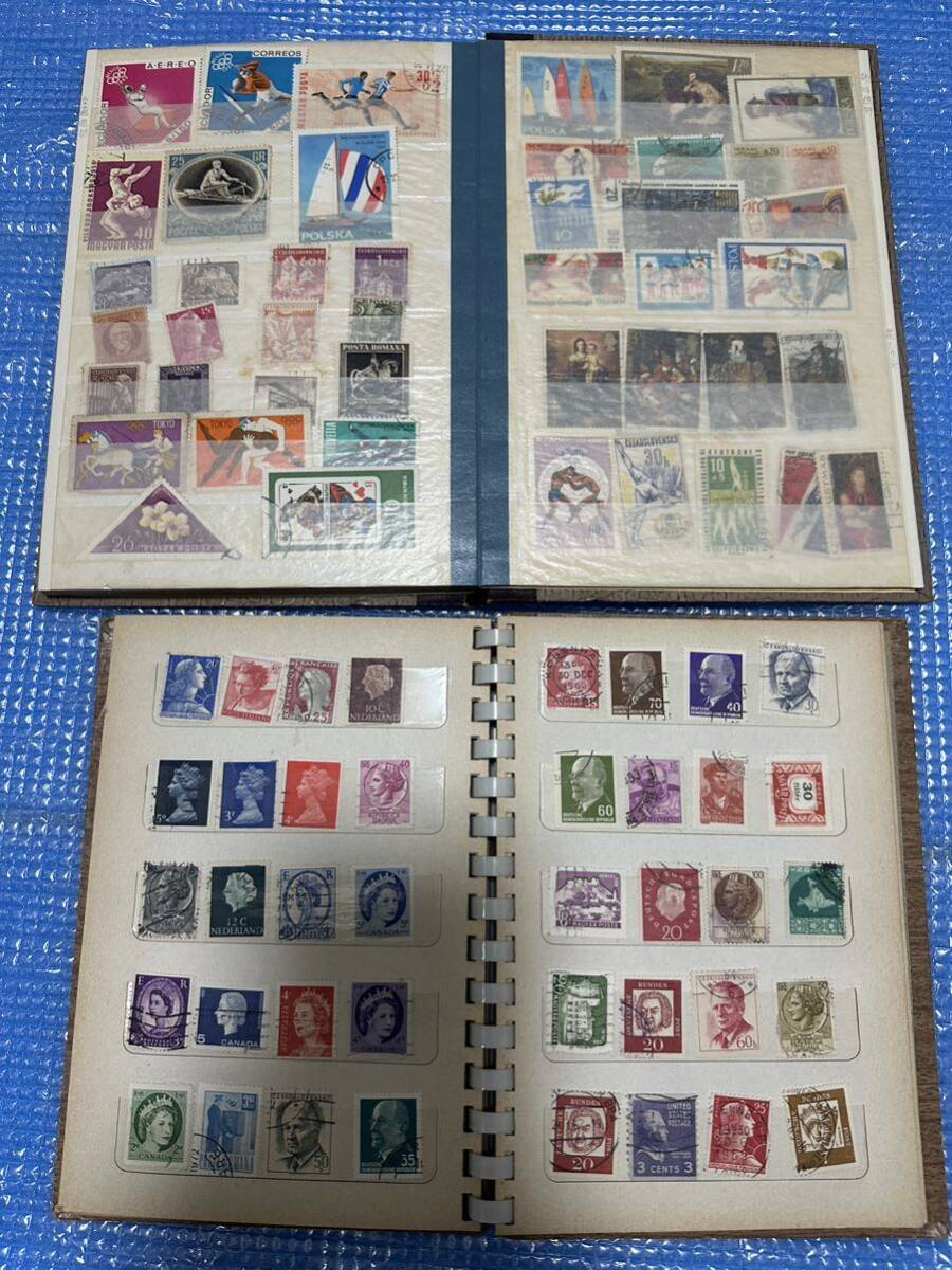 大量 海外切手 古い/ソ連/ドイツ/台湾/フランス/イタリア/コロンビアなど 13冊まとめ 使用済み ゆうパック80サイズの画像4