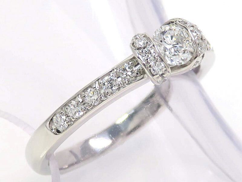 ROYAL ASSCHER ロイヤルアッシャー Pt900ダイヤモンド0.22ct 0.22ct 合計0.44ct リング プラチナ