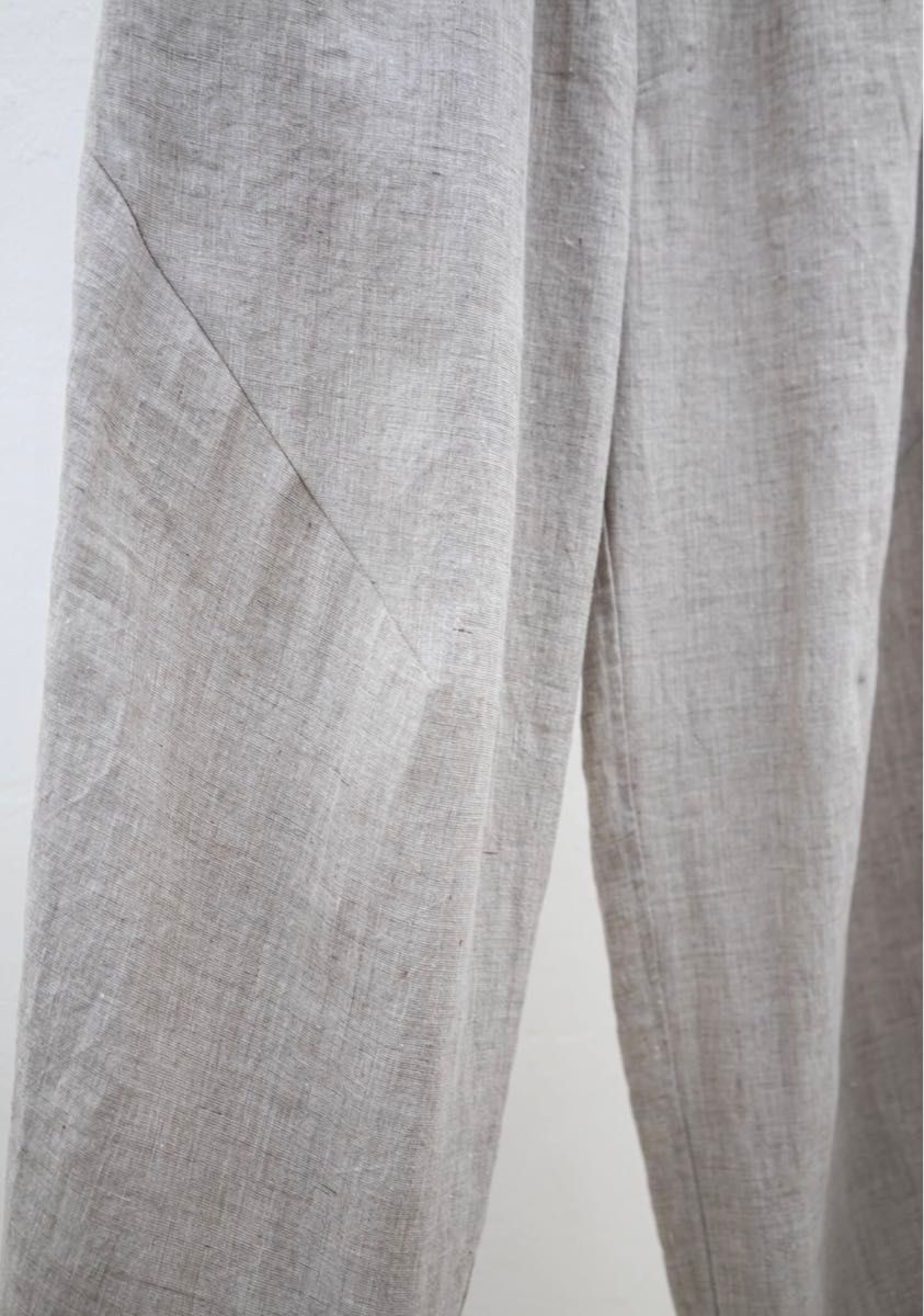 新品 4 8万 Jurgen Lehl 麻縮みワイドパンツ リネンパンツ 新品 4 8万 Jurgen Lehl 麻縮みワイドパンツ リネンパンツ