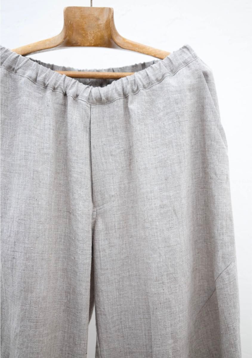 新品 4 8万 Jurgen Lehl 麻縮みワイドパンツ リネンパンツ 新品 4 8万 Jurgen Lehl 麻縮みワイドパンツ リネンパンツ
