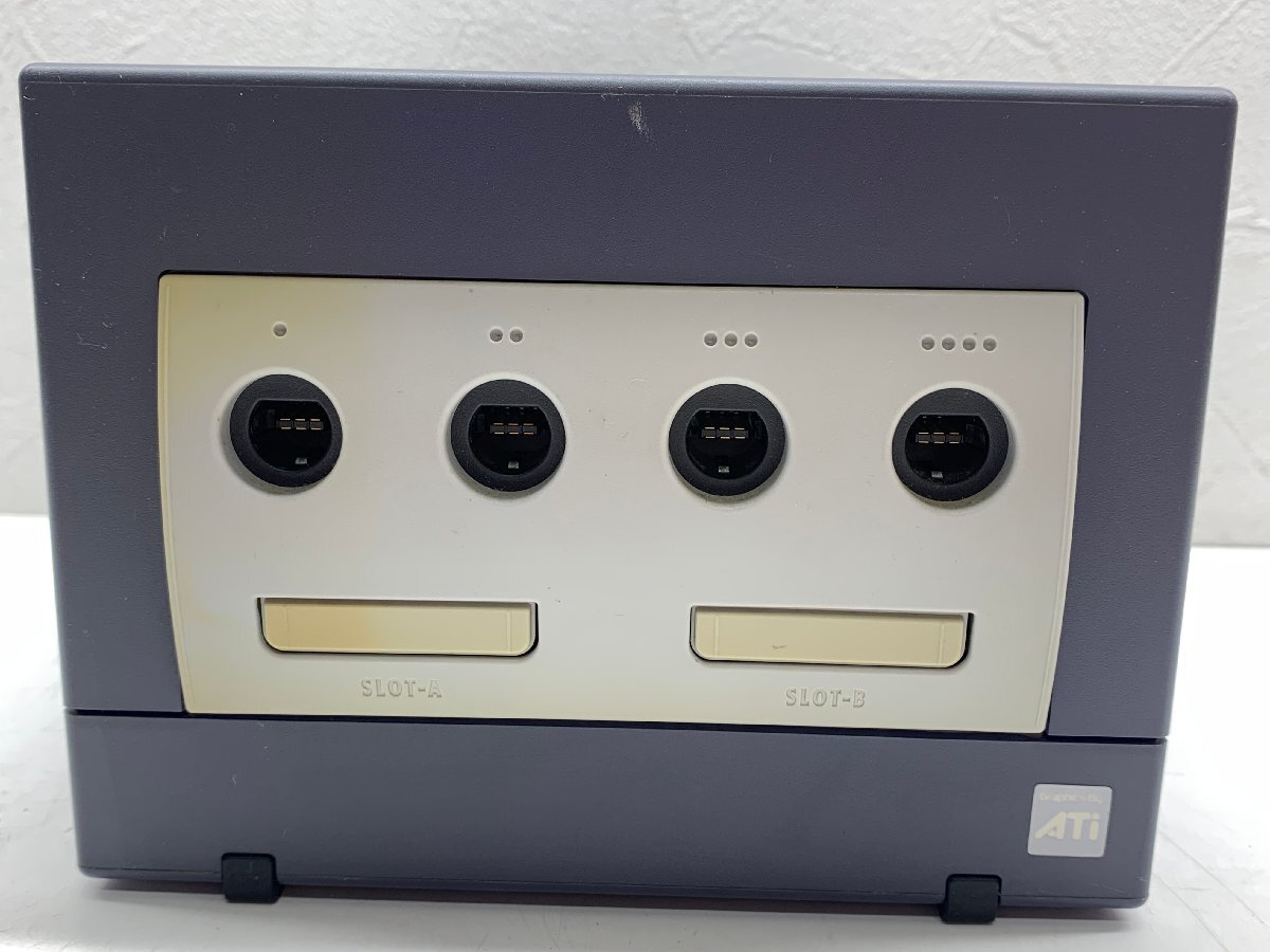 【動作確認OK】任天堂 ニンテンドー GAMECUBE ゲームキューブ DOL-101 バイオレット コントローラー ソフト スーパーマリオストライカーズの画像4