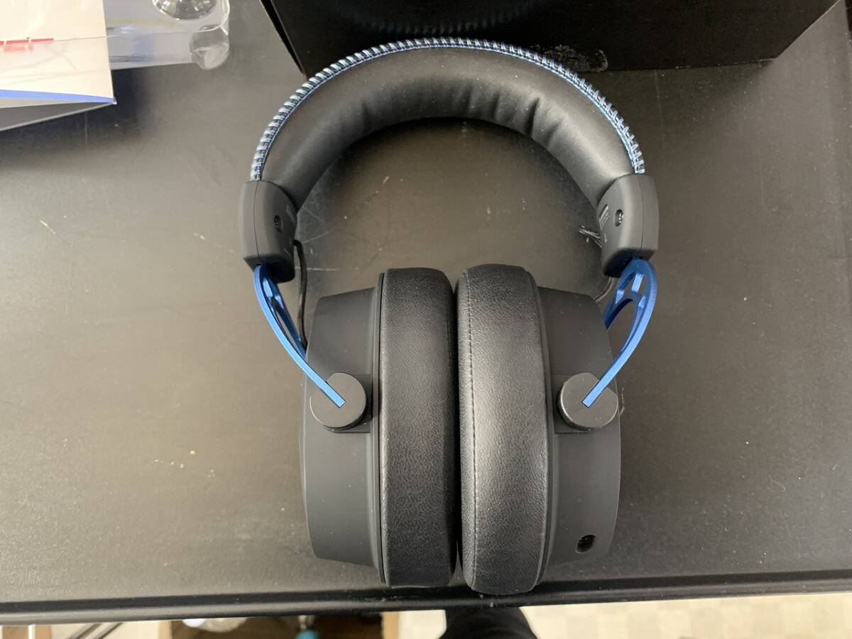 HYPERX CLOUD ALPHAS ゲーミングヘッドセット　HX-HSCAS-BL/WW　7.1サラウンドサウンド　スライダー付き　ブルー　元箱付き ①_画像3