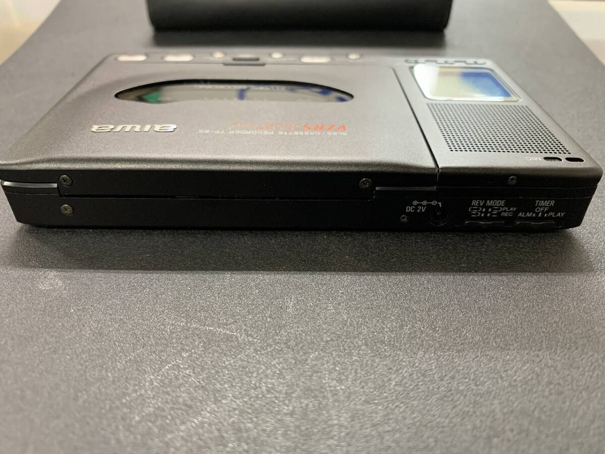aiwa アイワ TP-80 ポータブルカセットレコーダー カセットプレーヤー ケース付き ジャンク品 ①の画像5