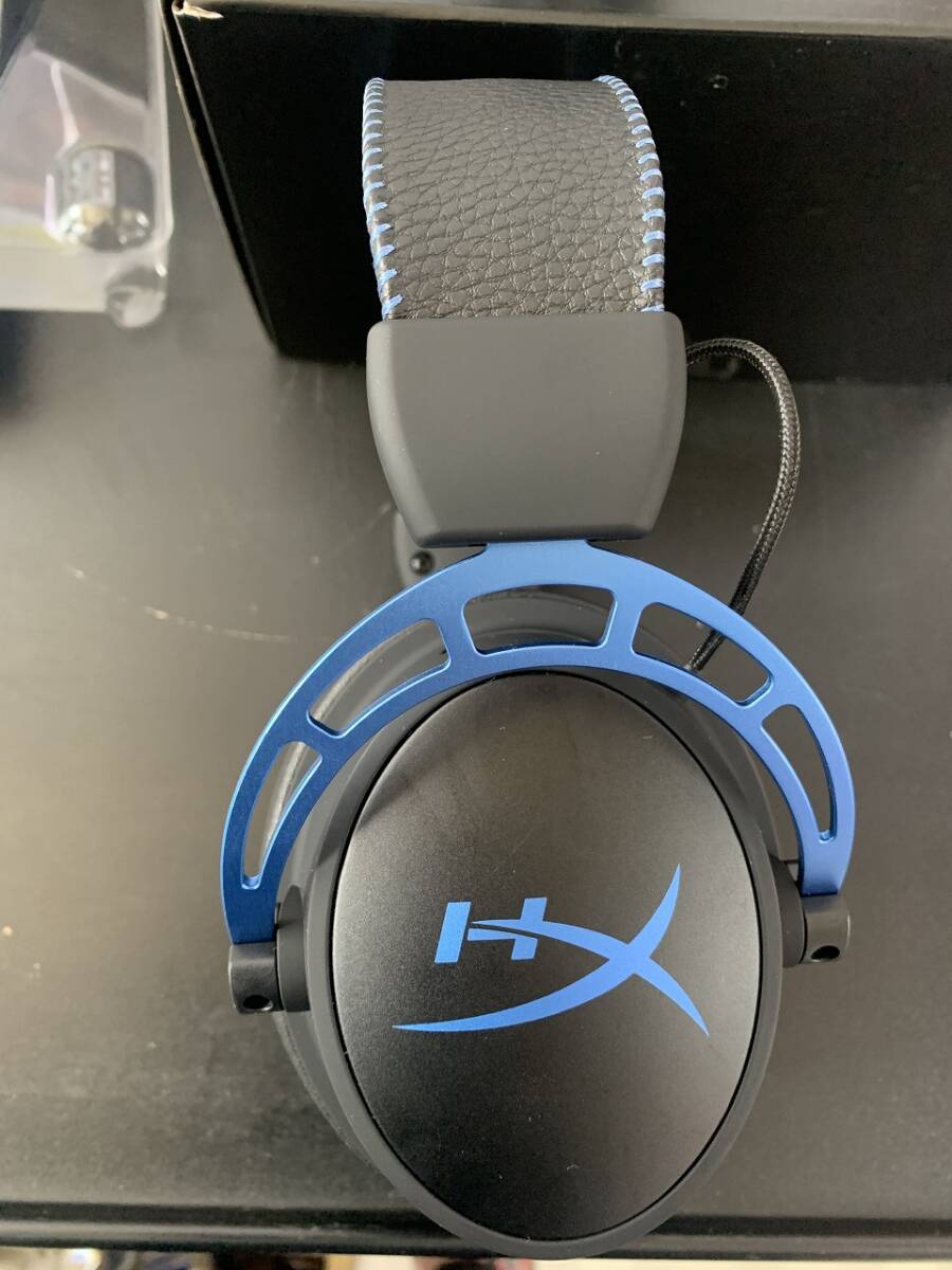 HYPERX CLOUD ALPHAS ゲーミングヘッドセット　HX-HSCAS-BL/WW　7.1サラウンドサウンド　スライダー付き　ブルー　元箱付き ①_画像4