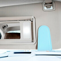 サングラスホルダー 車 車用 サングラスクリップ メガネホルダー 車 サンバイザー用 メガネクリップ カードホルダー革 レザー 44Sの画像5