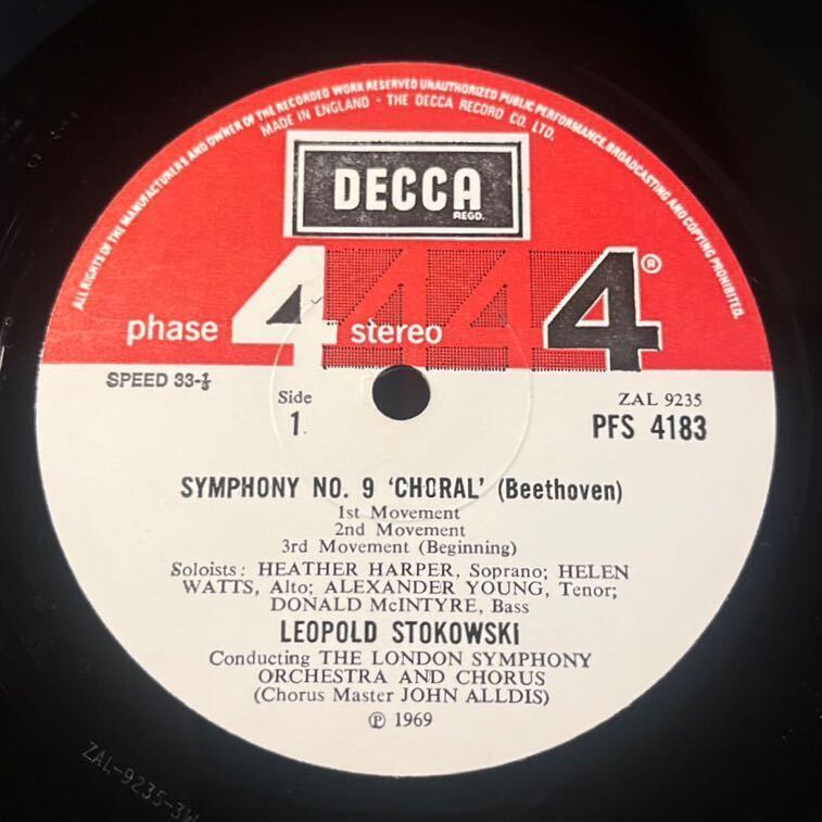 英decca【優秀録音phase 4 stereo】★ ストコフスキーのベートーヴェン 交響曲第9番 合唱 ★ Stokowski Beethoven Symphony No. 9 の画像2