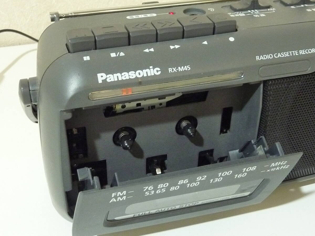 Panasonic パナソニック RX-M45 ラジオカセットレコーダー 19年製 激安 爆安 1円スタートの画像2
