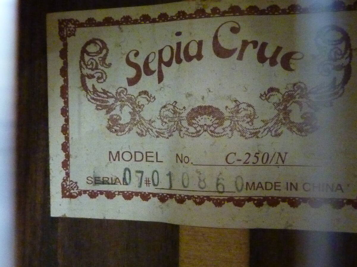 Sepia Crue セピアクル－ C-250N Classic Guitar クラシックギター 激安 爆安 1円スタートの画像5